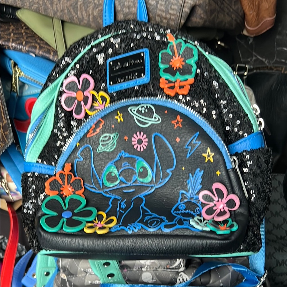 Loungefly Black and Blue Kids Backpack